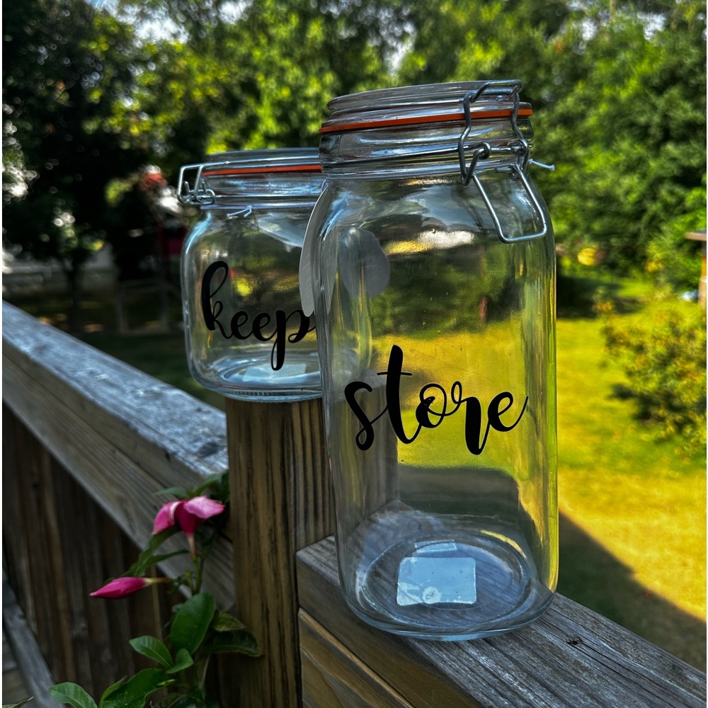 New Glass Canisters Airtight Clamp Kitchen Storage Jars Farmhouse